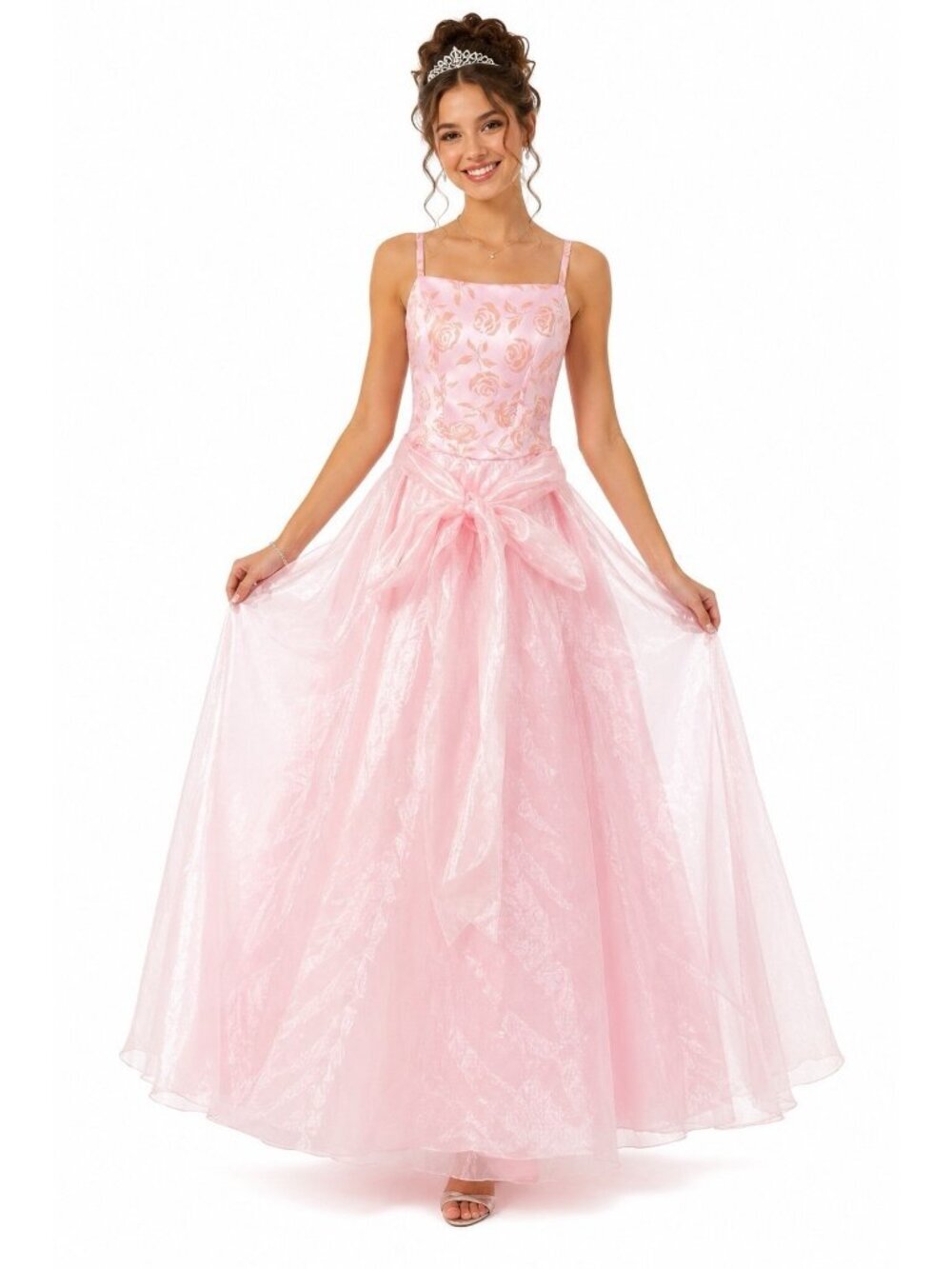 vintage 90s pink PRINCESS DRESS S balletcore fairycore southern belle debutante